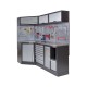 Complete werkplaatsinrichting, gevulde gereedschapskast, werkbank + hoekstuk met metaal omkleed werkblad, 223 x 200 cm