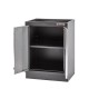 Werkbank set met hardhouten werkblad, werkplaatskast en 5 laden blok - 136 x 46 x 94,6 cm.