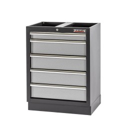 Werkbank set met hardhouten werkblad en 10 laden - 136 x 46 x 94,6 cm.