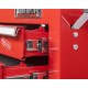 Gereedschapswagen rood, 5 laden gevuld met gereedschap in foam inleg