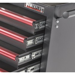 Gereedschapswagen rood/zwart 9 laden leeg