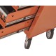 Gereedschapswagen oranje, 5 laden gevuld met gereedschap in foam inleg