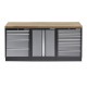 Hardhouten werkblad 204 x 46 x 3,6 cm voor garageserie