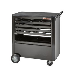 Gereedschapswagen zwart - 4 laden tweezijdig te openen Gereedschapswagen zwart - 4 laden tweezijdig te openen