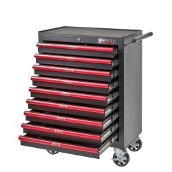 Gereedschapswagenset rood/zwart 13 laden met quick lock Gereedschapswagenset rood/zwart 13 laden met quick lock