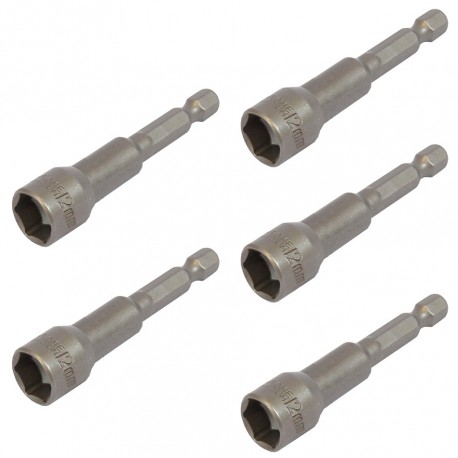 toediening Schaap reactie Set van 5 dop bit adapters 1/4" 12 mm kopen. Webshop Powerplustools.nl