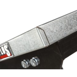 Werkbank zwart 200 cm met zinken werkblad en 2 gereedschapskisten Werkbank zwart 200 cm met zinken werkblad en 2 gereedschapskisten