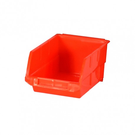 Kunststof magazijnbak (rood) 16 x 10 x 7,5 cm voor railsysteem 0850