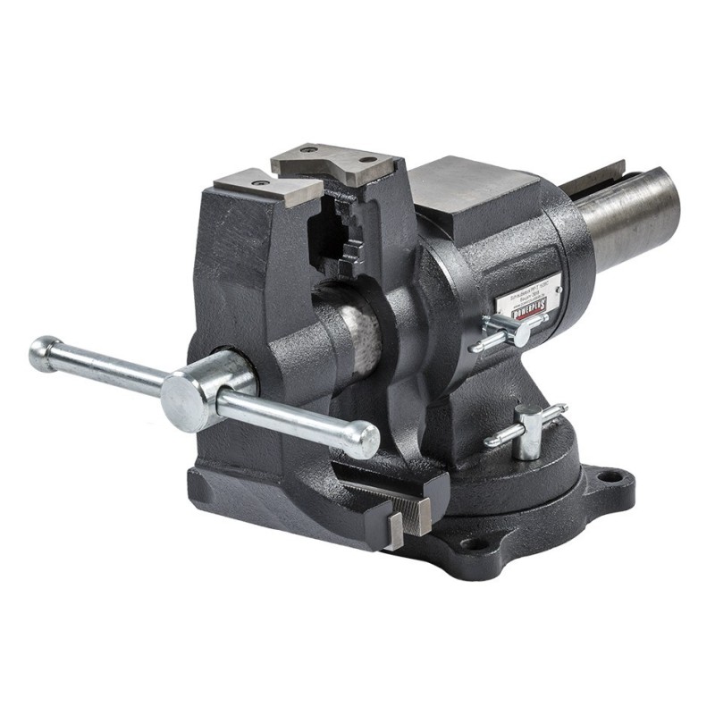 Multifunctionele bankschroef 125 mm. draaibare uitvoering met aambeeld Multifunctionele bankschroef 125 mm. draaibare uitvoering met aambeeld