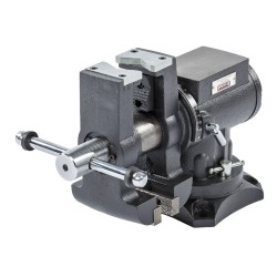 Multifunctionele bankschroef 125 mm. draaibare uitvoering met aambeeld en 2 buizenklemmen Multifunctionele bankschroef 125 mm. draaibare uitvoering met aambeeld en 2 buizenklemmen