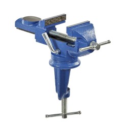 Zwaluwstaart tafelbankschroef 60 mm. draaibare uitvoering met aambeeld