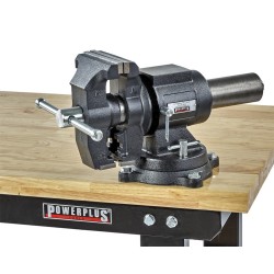 Multifunctionele bankschroef 125 mm. draaibare uitvoering met aambeeld Multifunctionele bankschroef 125 mm. draaibare uitvoering met aambeeld