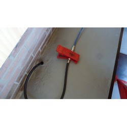 Extra brede heftafel motorfiets pneumatisch zwart