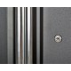 Wandkast / Hangkast elegance line hamerslag zwart / chrome 68 x 68 cm