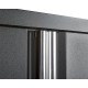 Wandkast / Hangkast elegance line hamerslag zwart / chrome 68 x 68 cm