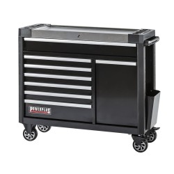 Gereedschapswagen zwart 7 laden + lade met magazijnbakjes - 110 x 48 x 101 cm