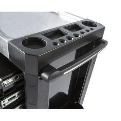 Gevulde gereedschapswagen zwart 8 laden 72 x 48 x 101 cm