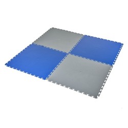 PVC kliktegel grijs 500 x 500 x 6 mm. Vloertegel voor industrieel gebruik - hamerslag anti slip profiel