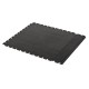 PVC kliktegel zwart 500 x 500 x 6 mm. Vloertegel voor industrieel gebruik - hamerslag anti slip profiel