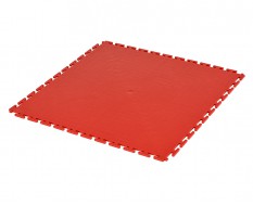 PVC kliktegel rood 500 x 500 x 6 mm. Vloertegel voor industrieel gebruik - hamerslag anti slip profiel