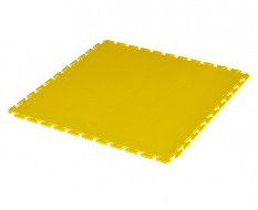 PVC kliktegel geel 500 x 500 x 6 mm. Vloertegel voor industrieel gebruik - hamerslag anti slip profiel