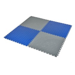 PVC kliktegel blauw 500 x 500 x 7 mm. - Industriële werkplaatstegel met ronde noppen