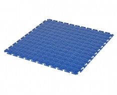 PVC kliktegel blauw 500 x 500 x 7 mm. - Industriële werkplaatstegel met ronde noppen