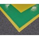 PVC kliktegel geel 500 x 500 x 7 mm. - Industriële werkplaatstegel met ronde noppen