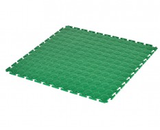 PVC kliktegel groen 500 x 500 x 7 mm. - Industriële werkplaatstegel met ronde noppen