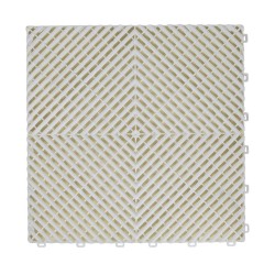 Open kliktegel wit 400 x 400 x 18 mm. - harde kunststof tegel met open structuur