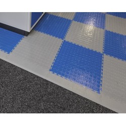 PVC oprijrand grijs - oplooprand 500 x 100 mm. voor Industriële PVC kliktegel