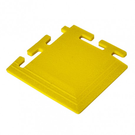 PVC hoekstuk geel 100 x 100 x 6 mm. voor Industriële kliktegels 1811 en 1812