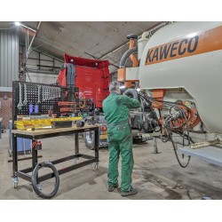 Verrijdbare heavy duty werkbank zwart 160 cm