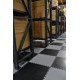 PVC kliktegel grijs 500 x 500 x 6 mm. Vloertegel voor industrieel gebruik - hamerslag anti slip profiel