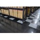 PVC kliktegel grijs 500 x 500 x 6 mm. Vloertegel voor industrieel gebruik - hamerslag anti slip profiel