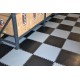 PVC kliktegel grijs 500 x 500 x 6 mm. Vloertegel voor industrieel gebruik - hamerslag anti slip profiel