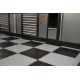 PVC kliktegel grijs 500 x 500 x 6 mm. Vloertegel voor industrieel gebruik - hamerslag anti slip profiel