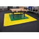 PVC kliktegel groen 500 x 500 x 7 mm. - Industriële werkplaatstegel met ronde noppen