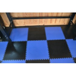 PVC kliktegel zwart 500 x 500 x 6 mm. Vloertegel voor industrieel gebruik - hamerslag anti slip profiel