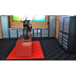 Open kliktegel zwart 400 x 400 x 18 mm. - harde kunststof tegel met open structuur