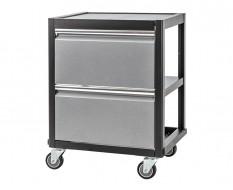 Verrijdbare trolley grijs / antraciet 646 x 458 x 865 mm. met gesloten voorkant