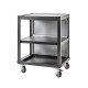 Verrijdbare trolley grijs / antraciet 646 x 458 x 865 mm. met gesloten voorkant