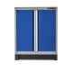 Werkplaatskast blauw met 2 deuren 72 x 57 x 90 cm