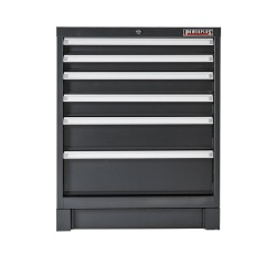Werkplaatskast zwart met 6 laden 72 x 57 x 90 cm