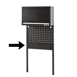 Onderpaneel zwart voor Heavy Duty werkbankserie