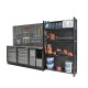 Magazijnstelling grijs antraciet - 120 x 46 x 200 cm met gereedschapsbordprofiel