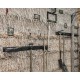 Metalen strip 60 x 10 x 1.8 cm tuingereedschap ophangen - opbergen - opbergsysteem - ophangsysteem aan de muur.