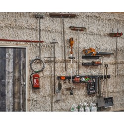 Stalen ophangbeugel 120 x 185 mm. dubbele haak verchroomd Stalen ophangbeugel 120 x 185 mm. dubbele haak verchroomd