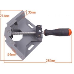 Aluminium hoek spanner – spanklem – bankschroef – hoekklem – 70 mm. lijmklem 90 graden.