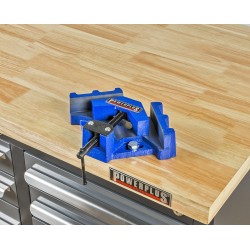 Gietijzeren hoek spanner – spanklem – bankschroef – hoekklem – 55 mm. lijmklem 90 graden. Gietijzeren hoek spanner – spanklem – bankschroef – hoekklem – 55 mm. lijmklem 90 graden.